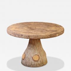 French Cast Stone Faux Bois Garden Table C 1960 - 4758441