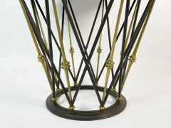 French Center Table in Brass Wrought Iron with Ocatagonal Slate Top - 2727890