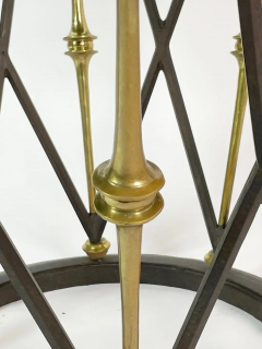 French Center Table in Brass Wrought Iron with Ocatagonal Slate Top - 2727899