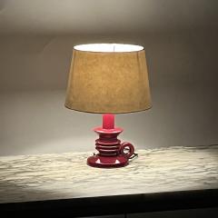 French Ceramic Bougeoir Table or Desk Lamp with Parchment Paper Shade - 3731928