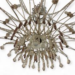 French Chandelier in White and Violet Cut Crystal - 4494340