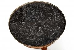 French Charles X Antique Burlwood Marble Drum Top Side or End Table - 4502457