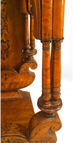 French Charles X Birds Eye Maple Mirrored Console Table - 4626139