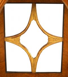 French Charles X Birds Eye Maple Mirrored Console Table - 4626141