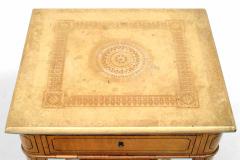 French Charles X Maple and Marble End Table - 1437508