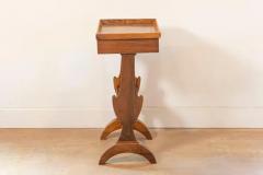 French Charles X Period Walnut 1830s Side Table with Tray Top and Carved Legs - 3730046