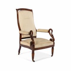 French Charles X Rosewood Arm Chair - 1402690