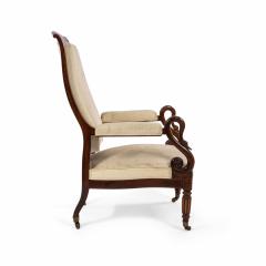 French Charles X Rosewood Arm Chair - 1402691
