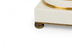 French Charles X style White and Gilt Ceramic and Brass Urn Form Table Lamp - 4668314