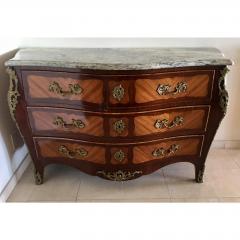 French Chest of Drawers Bronze Mounted Marble Top Commode Signed v Gillino - 1668023