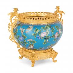French Chinoiserie Style Cloisonn Enamel and Ormolu Jardini re - 4663060