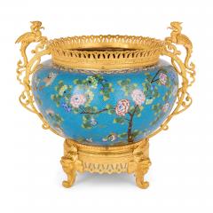 French Chinoiserie Style Cloisonn Enamel and Ormolu Jardini re - 4678826