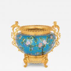 French Chinoiserie Style Cloisonn Enamel and Ormolu Jardini re - 4678828