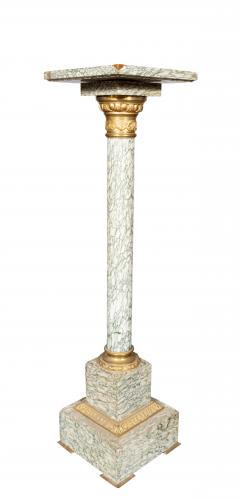 French Cipollino Marble Pedestal - 4524404