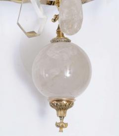 French Circa 1900 Bronze and Oversized Quartz Crystal Chandelier - 4627830