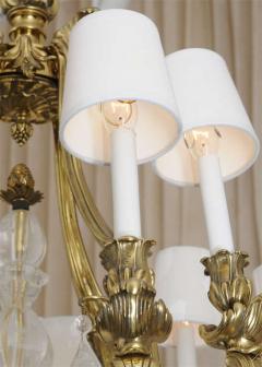 French Circa 1900 Bronze and Oversized Quartz Crystal Chandelier - 4627834