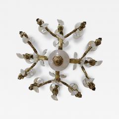 French Circa 1900 Bronze and Oversized Quartz Crystal Chandelier - 4640537