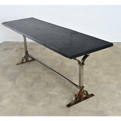 French Circa 1920 Slate and Iron Console Table - 4690417