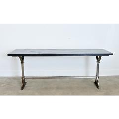French Circa 1920 Slate and Iron Console Table - 4690418