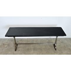 French Circa 1920 Slate and Iron Console Table - 4690419