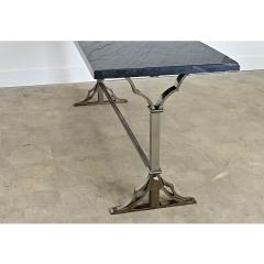 French Circa 1920 Slate and Iron Console Table - 4690420