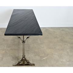French Circa 1920 Slate and Iron Console Table - 4690422