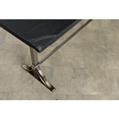French Circa 1920 Slate and Iron Console Table - 4690426