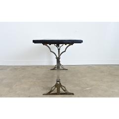 French Circa 1920 Slate and Iron Console Table - 4690428
