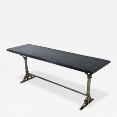 French Circa 1920 Slate and Iron Console Table - 4705726