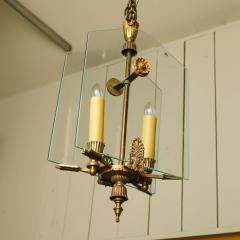 French Classic Brass and Glass Lantern - 2255072