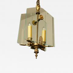 French Classic Brass and Glass Lantern - 2255735