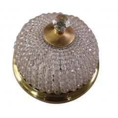 French Crystal Beaded Flush Mount Ceiling Light Fixture - 4642911