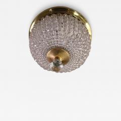 French Crystal Beaded Flush Mount Ceiling Light Fixture - 4643237