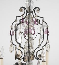 French Crystal Wrought Iron Chandelier - 2117459