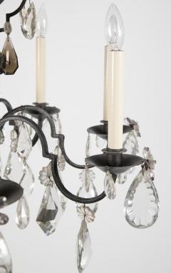 French Crystal Wrought Iron Chandelier - 2117460