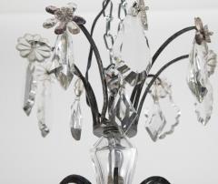 French Crystal Wrought Iron Chandelier - 2117461