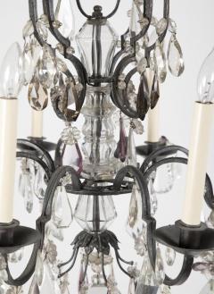 French Crystal Wrought Iron Chandelier - 2117464