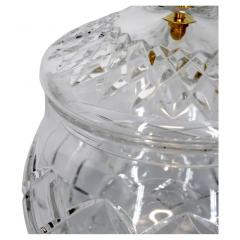French Cut Crystal Brass Covered Finial Serving Piece - 2782114