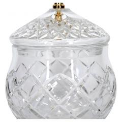 French Cut Crystal Brass Covered Finial Serving Piece - 2782115