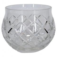 French Cut Crystal Brass Covered Finial Serving Piece - 2782117