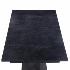 French Dark Cerused Oak Table or Desk C 1940 - 4730389