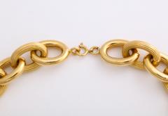 French Deco 18k Gold Link Necklace - 2158626