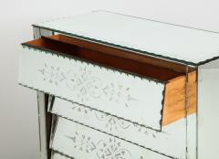 French Deco Mirrored Chest with Bevelled Decoration - 800871