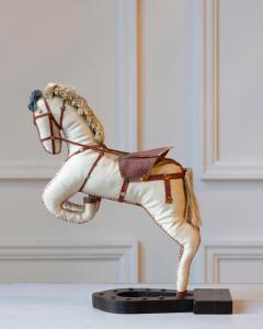 French Decorative Horse in Moleskin with Saddle and Harness 20th Century - 4381163