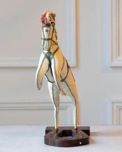 French Decorative Horse in Moleskin with Saddle and Harness 20th Century - 4381141