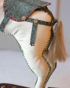 French Decorative Horse in Moleskin with Saddle and Harness 20th Century - 4381142