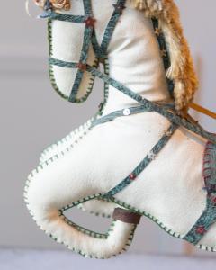 French Decorative Horse in Moleskin with Saddle and Harness 20th Century - 4381143