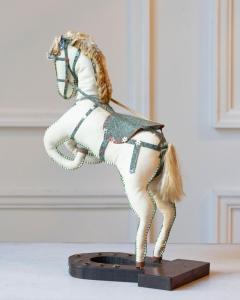 French Decorative Horse in Moleskin with Saddle and Harness 20th Century - 4381146