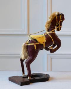 French Decorative Horse in Moleskin with Saddle and Harness 20th Century - 4381136