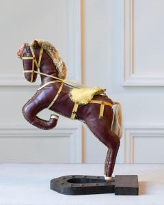 French Decorative Horse in Moleskin with Saddle and Harness 20th Century - 4381140